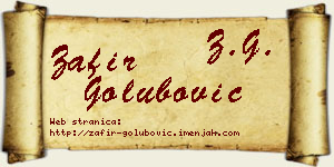 Zafir Golubović vizit kartica